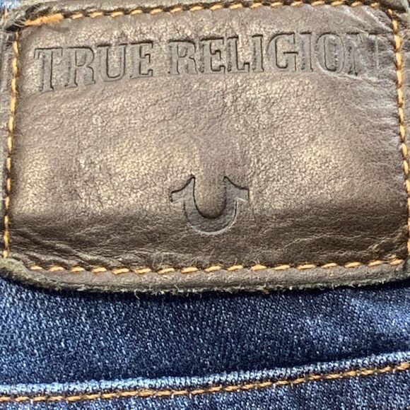 True Religion Womens Size 27 Halle Mid Rise Super Skinny Denim Jeans Blue - Picture 3 of 11